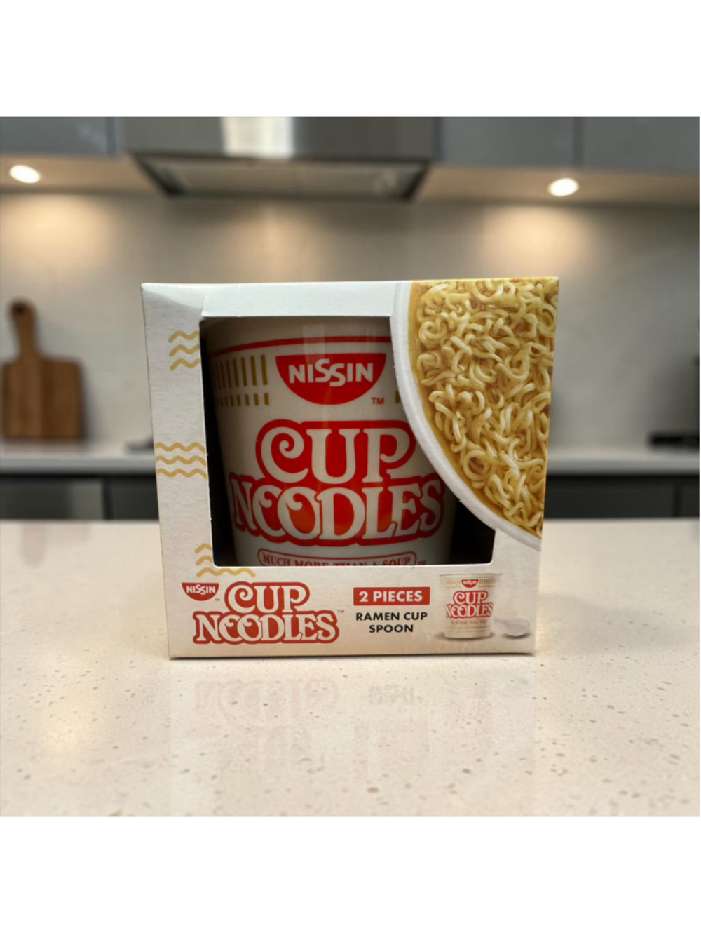 Nissin Cup Noodles Ramen Cup and Spoon Set - New in Box
